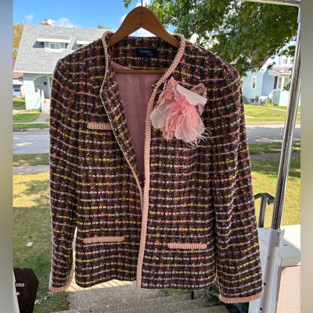 Vintage Women’s Blazer Fundamental Things Multicolor Size 14